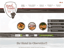 Tablet Screenshot of hotel-traube.de
